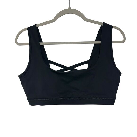 Blogilates Criss Cross Sports Bra Womens Large Black Unpadded Stretch - Picture 2 of 8